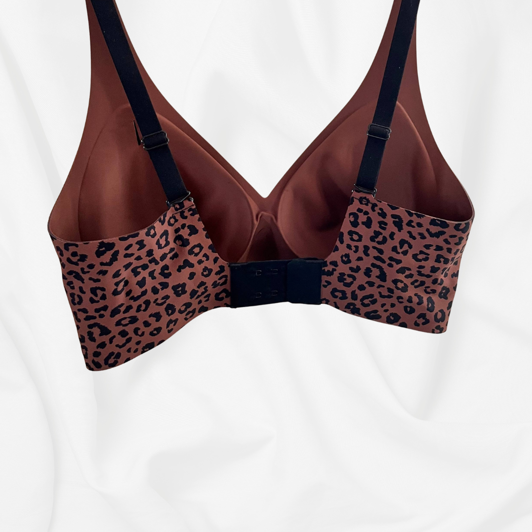 Brown Leopard Seamless Bra