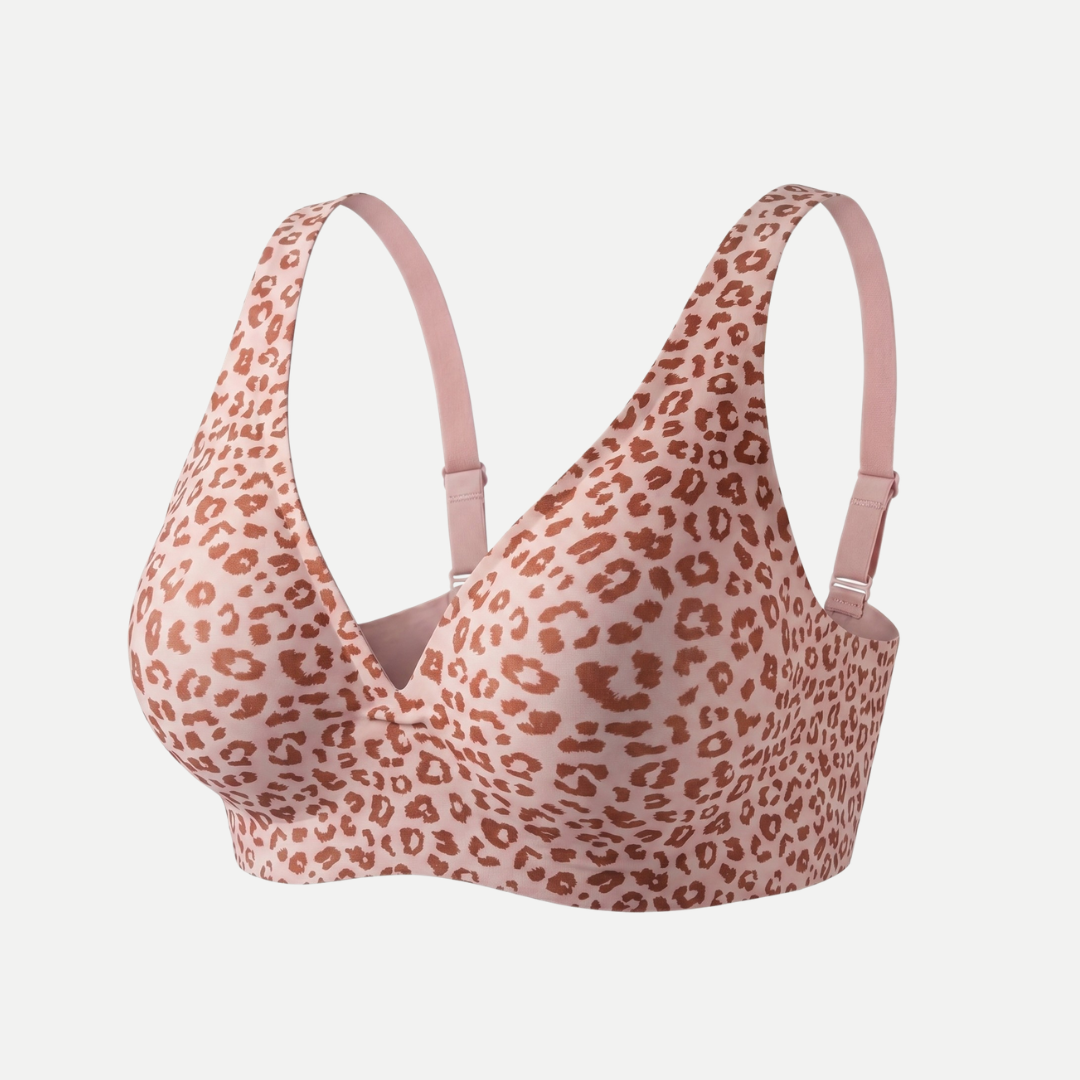 Pink Leopard Seamless Bra