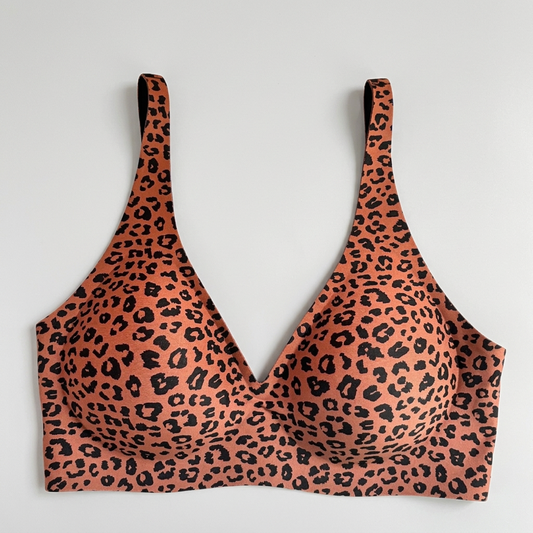 Brown Leopard Seamless Bra