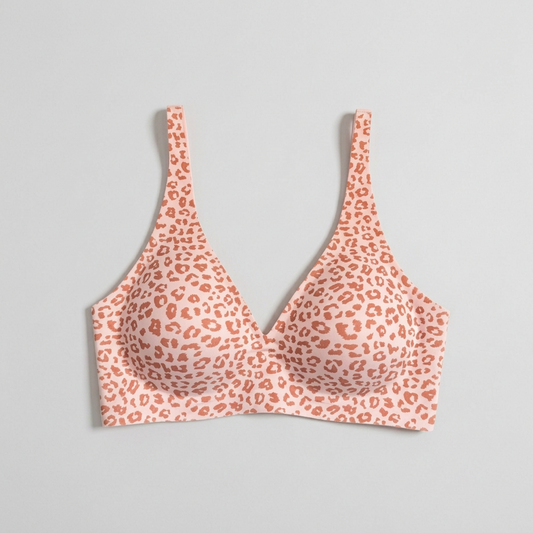 Pink Leopard Seamless Bra