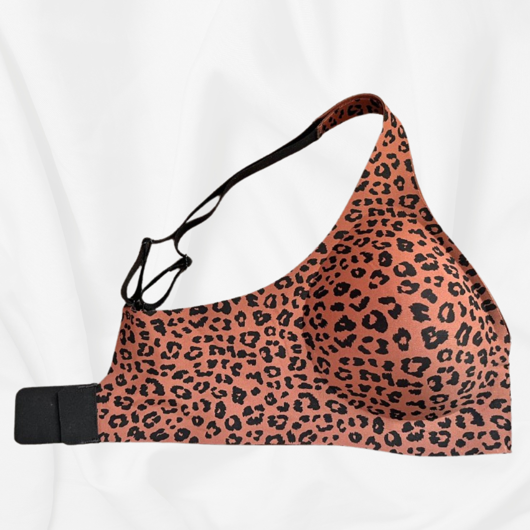 Brown Leopard Seamless Bra